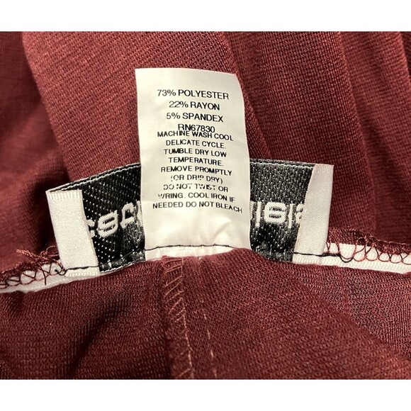 Cathy Daniels Womens Burgundy Pull On Dress Pant Size XL NWT - Picture 3 of 7